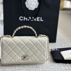 Chanel woc handbag material is cowhide