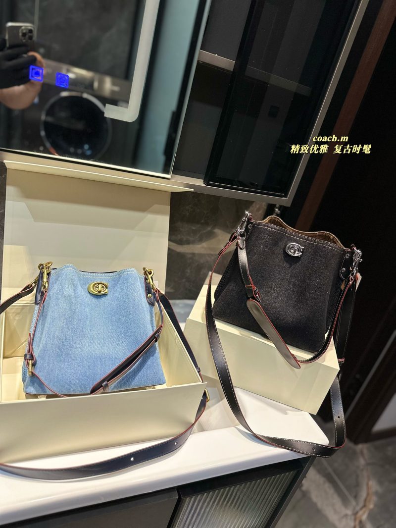 Borsa a secchiello in denim Coach