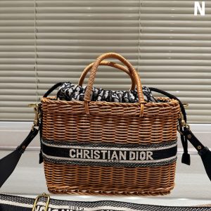 Dior straw vegetable basket bag