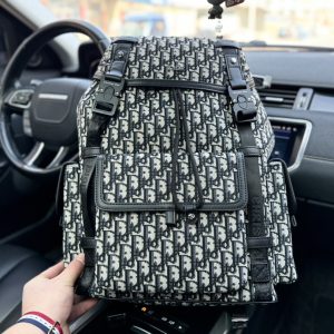 "Door/Dior" backpack 's black gray special lining