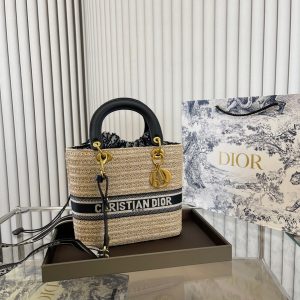 Dior Dior Diana straw bag