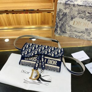 2020 DIOR/Dior new women's canvas printed logo Dior baby and other stars have the same unique and novel design style counter commemorative waist bag 's Dior new style bag unique switch design classic The logo is so fashionable