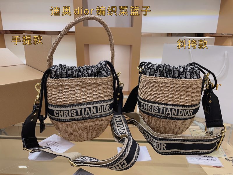 dior dior straw bucket