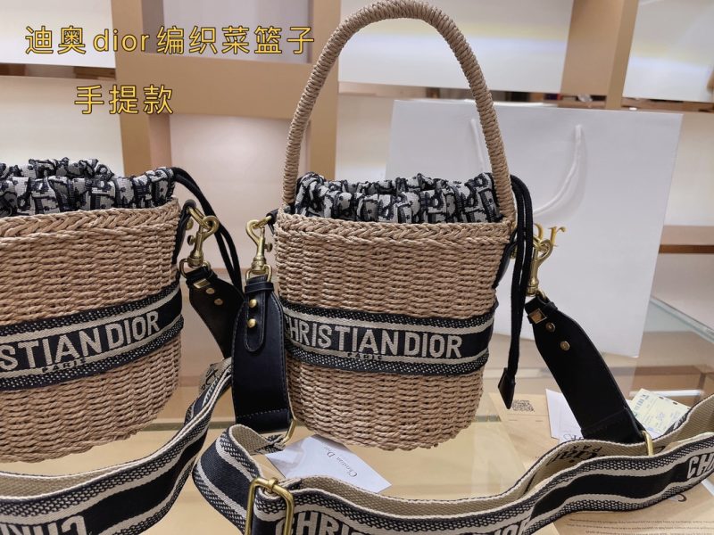 dior dior straw bucket