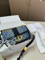 Dior denim montaigne bag