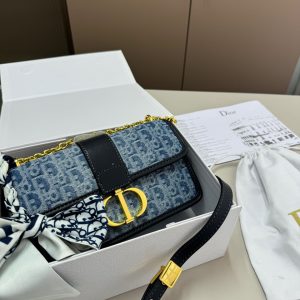 Dior denim montaigne bag