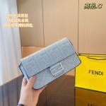 Fendi 2023 new Baguette FF baguette shoulder crossbody bag for women   can be carried as a crossbody bag