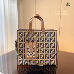 Fendi Fendi 23 new embroidered tote FF new shopping bag