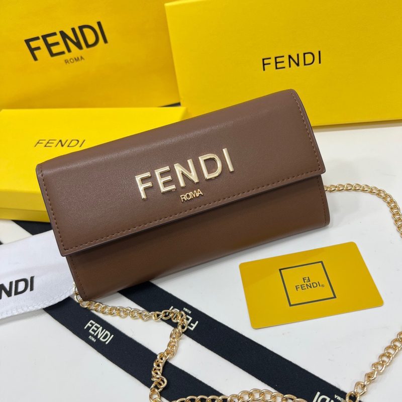 Fendi 2607 Farbe Schwarz Braun Größe 19*10.5*3.5 Fendi Zähler Synchronisation