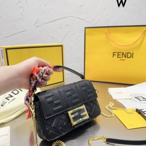 Fendi baguette bag embossed