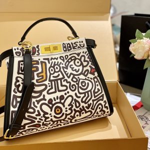 Fendi Limited Series Fendi once again teamed up with the British graffiti artist Mr. Doodle to give the classic eekabbo handbag a new look