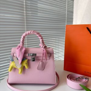 Large Hermes pure leather Kelly bag~