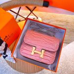 Gift box packaging High-end crocodile pattern Hermes Fashionable stewardess bag constance bag