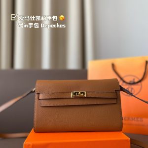 Mit Faltschachtel Hermès Kelly Clutch