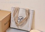 Hermes canvas shopping bag with box  ️Hermes cloth travel bag