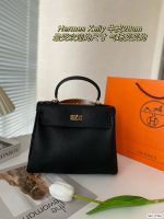 Kommt mit faltbaren Flugzeug Fall Hermes reinem Leder Kelly bag~