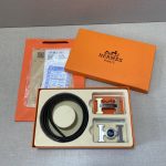 Hermès boutique model   [☆Double-button gift box set including gift box] available at counters · Hermès   genuine products on sale at counters · This model is made of first-layer cowhide · Detailed oil edges