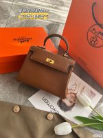 Comes with box Hermes pure leather Kelly bag~