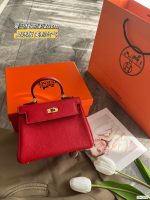 Kommt mit Box Hermes reines Leder Kelly bag~