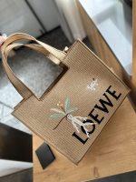 ewe Loewe Anagram Basket embroidered logo straw woven shopping bag vegetable basket new summer straw bag Basket Bag vegetable basket woven leather shopping bag beach  ️vacation ⛱️ handbag.