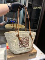 ❤️Loewe straw woven tote summer new straw bag Basket Bag woven shopping bag beach  ️vacation ⛱️ handbag. Size 35.25