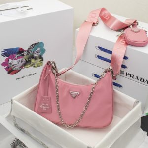 ?Grade Original】 Prada’s new nylon Hobo handbag/underarm bag